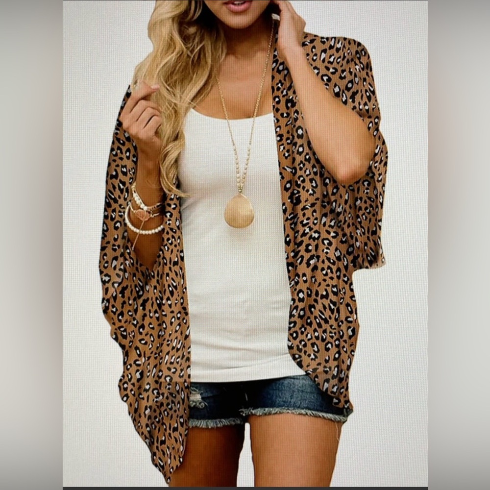 Leopard Print Kimono Cardigan